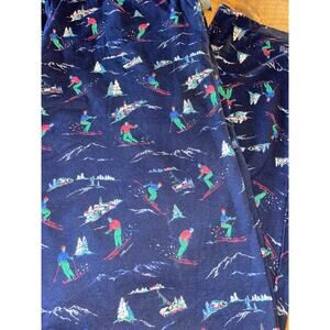 NWT Mens Polo Ralph Lauren Navy Ski Trees Winter Theme Soft Pajama Pants Size XL